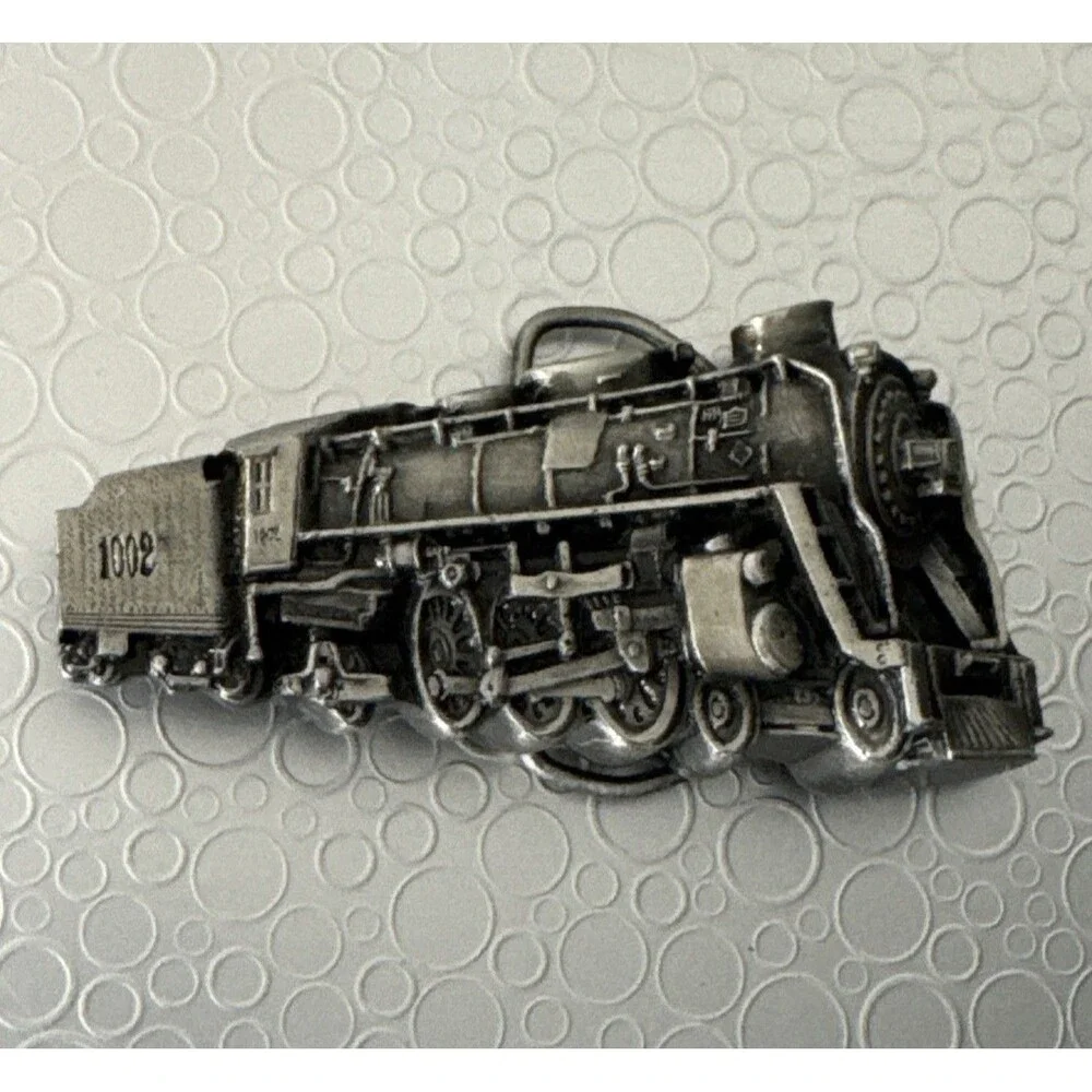 Vintage 1978 Bergamot Brass Works Locomotive Train Belt Buckle 1002 K-39